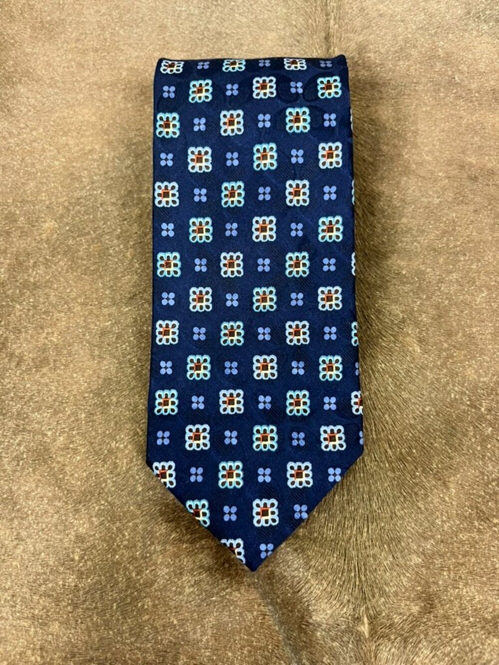 Ermenegildo Zegna Daisies Silk Tie Floral Made in Italy